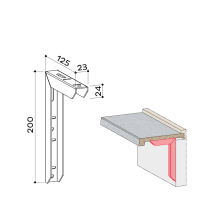 Fensterbank-Konsole 1 (200×125mm)