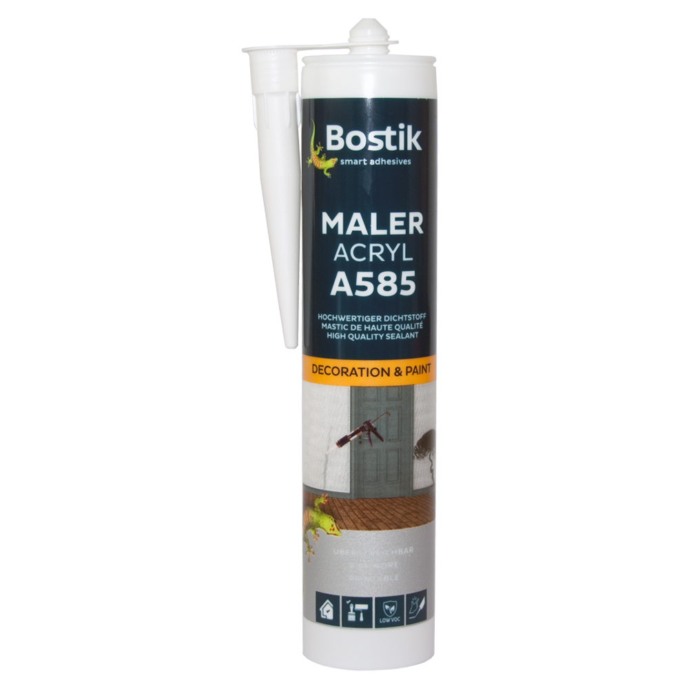 Bostik Maler Acryl A585 für den Innenbereich und Außenbereich | weiß